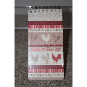 Bella Bug Top Sprial Journal 300 pgs "Living the Farm Life", 4" x 8"